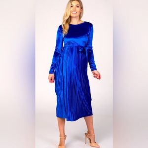 Aly Daly Dress- Royal Blue Velvet